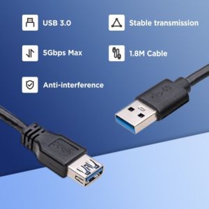 Razširitveni komplet XMA-09U 2 x USB 3.0 dolžine 1,8 m za nosilce monitorjev Brateck LDT62 BRXMA09U