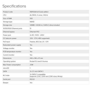 Mikrotik RouterBOARD RB1100Dx4, RB1100AHx4 Dude Edition, 1GB RAM, 4x 1,4 GHz, RouterOS L6 RB1100AHX4-DE