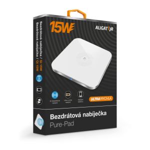 ALIGATOR brezžični polnilnik Aligator Pure-Pad 15W, bel CHQ005