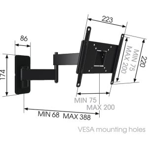 MA2040 Vogel&#39;s Double Arm za TV 19-40" MA 2040