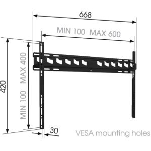 MA4000 Fiksni nosilec Vogel&#39;s za TV 40-80" MA 4000