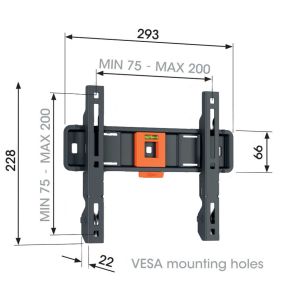 Vogel&#39;s TVM 1203, fiksni TV nosilec za ekrane 19-50", 30 kg TVM 1203