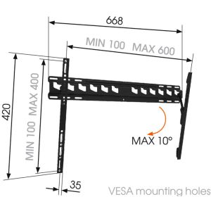 Vogel&#39;s MA 4010 nagibni nosilec za TV 40-80" MA 4010