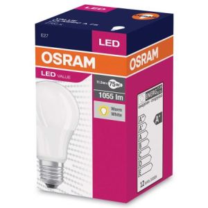 Osram LED žarnica E27 11,5 W 2700K 1055lm VALUE A75-klasična mat 4052899971028