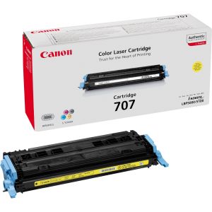 Toner Canon 707, CRG-707, rumena (yellow), originalni