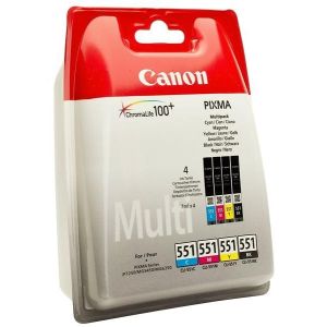 Kartuša Canon CLI-551, CMYK, štiri pakete, multipack, original