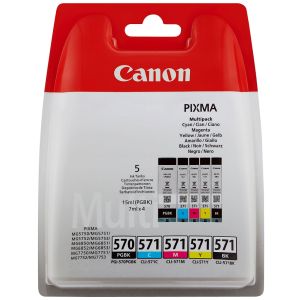 Kartuša Canon CLI-571 CMYK, PGI-570, 0372C006, 5-pack, multipack, original