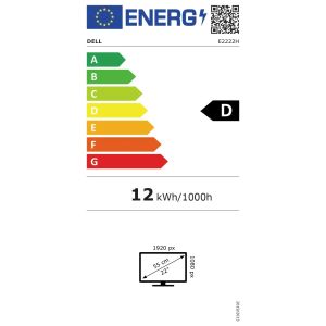 Dell / E2222H / 21,45 "/ VA / FHD / 60Hz / 10 ms / Črna / 3RNBD 210-AZZF