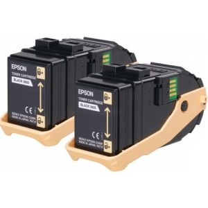 Toner Epson C13S050609 (C9300), dvojni paket, črna (black), originalni