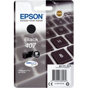 Kartuša Epson 407, T07U1, C13T07U140, črna (black), original