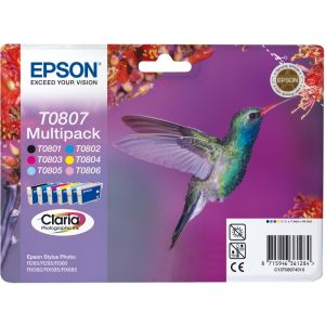 Kartuša Epson T0807, CMYK + LC + LM, šest paketov, multipack, original