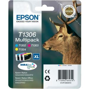 Kartuša Epson T1306, CMY, trojni paket, multipack, original