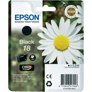 Kartuša Epson T1801 (18), črna (black), original