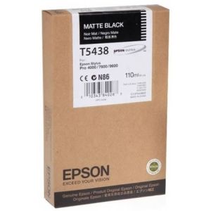 Kartuša Epson T5438, mat črna (matte black), original