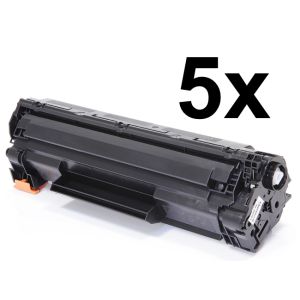 Toner 5 x HP CE285A (85A), pet paketov, črna (black), alternativni