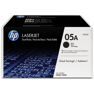 Toner HP CE505AD (05A), dvojni paket, črna (black), originalni