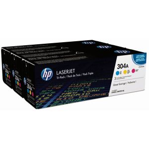 Toner HP CF372AM (304A), trojni paket, multipack, originalni