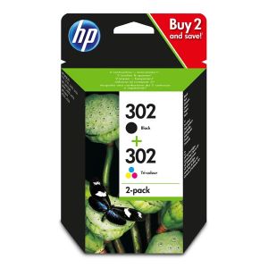 Kartuša HP 302, X4D37AE, CMYK, 2-pack, multipack, original