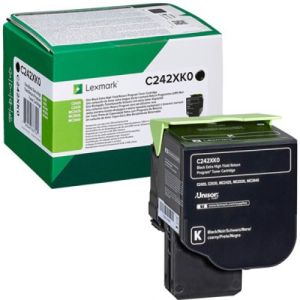 Toner Lexmark C242XK0 (MC2640, C2535, C2425, MC2425, MC2535), črna (black), originalni