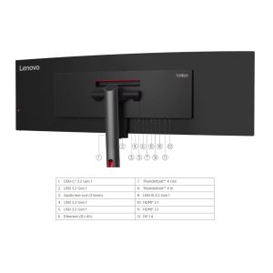 Lenovo ThinkVision/P49w-30/49"/IPS/5120x1440/60Hz/6ms/črna/3R 63DBRAT1EU