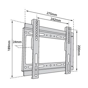 TB TV stenski nosilec TB-250 do 42", 40 kg max VESA 200x200 TB-250