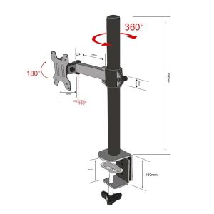 TB Nosilec za monitor z eno roko TB-MO1 10-27", 10 kg VESA 100x100 TB-MO1