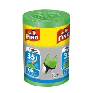 Vrečke za vezavo FINO Color 35 ℓ, 8 mic., 49 x 60 cm, zelene (100 kos)