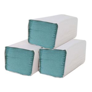 Papirnate brisače zložene ZZ 1-slojne zelene reciklirane (20 pak.)