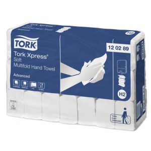 Papirnate brisače zložene ZZ 2-slojne. TORK Xpress Multifold flush H2 (paket 21)