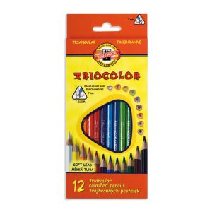 Trikotni barvni svinčniki TRIOCOLOR 12 kos