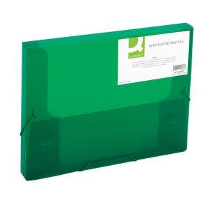 Plastična škatla z gumico Q-CONNECT zelena