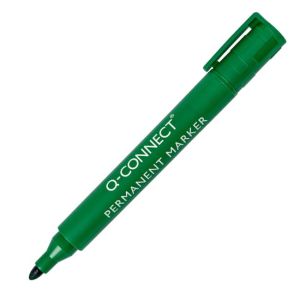 Permanentni marker Q-CONNECT z okroglo konico zelene barve