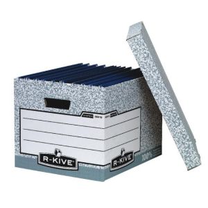 Arhivska škatla s snemljivim pokrovom Fellowes BANKERS BOX sivo/bela 32,5x28x38,5 cm