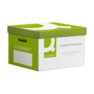 Arhivska škatla s snemljivim pokrovom Q-CONNECT zelena 515x305x350 mm