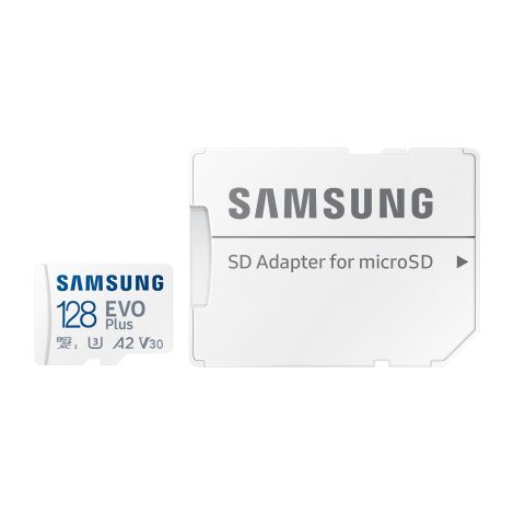 Samsung EVO Plus/micro SDXC/128GB/UHS-I U3 / Adapter razreda 10/+/bela MB-MC128SA/EU