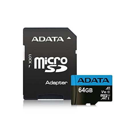 Adata/micro SDXC/64GB/UHS-I U1 / adapter razreda 10/+ AUSDX64GUICL10A1-RA1