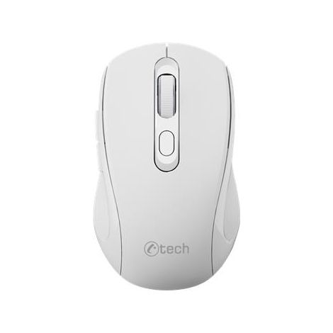 C-TECH WLM-12WH/Ergonomski/Optični/Za desničarje/1600 DPI/USB+BT/Bela WLM-12WH