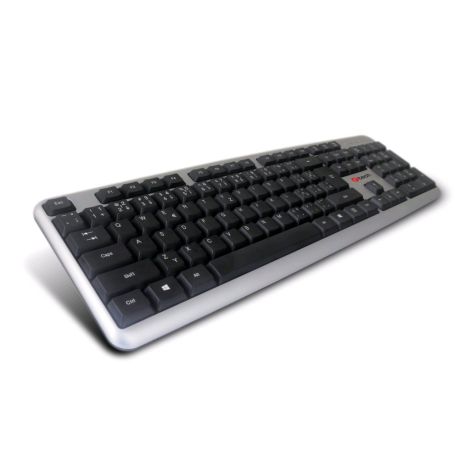 C-TECH KB-102/žični USB/postavitev CZ-SK/srebrna KB-102-U-SL