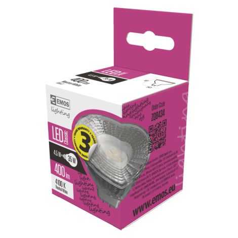 EMOS LED ŽARNICA CLASSIC MR16 4,5 W (25 W) 380lm GU5,3 NW 1525732400