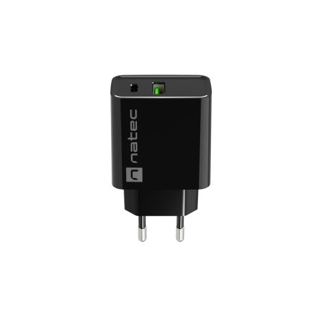 Univerzalni polnilec Natec RIBERA 20W 1X USB-A + 1X USB-C, črn NUC-2062