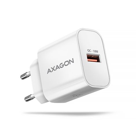 AXAGON ACU-QC18W, mrežni polnilec 18W, 1x USB-A port, QC3.0/AFC/Apple, bela ACU-QC18W