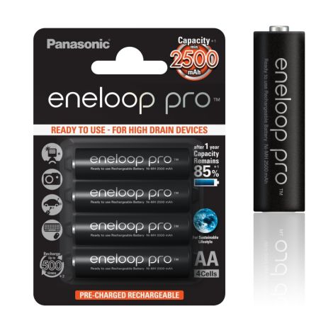 Panasonic Eneloop Pre AA NiMH 1.2V 2500mAh BL4 11486