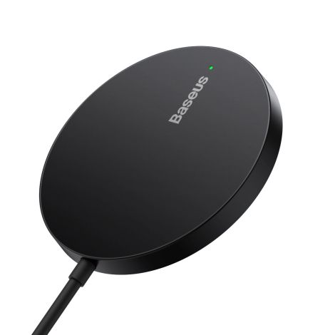 Baseus Brezžični omrežni polnilec Simple Mini3 15W USB-C črn 6932172618643