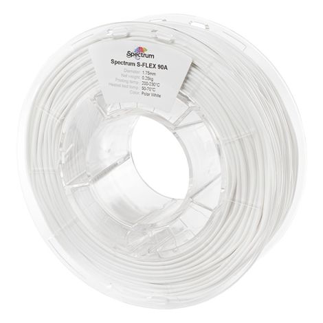 Spectrum 3D filament, S-Flex 90A, 1,75 mm, 250 g, 80261, polarno bela