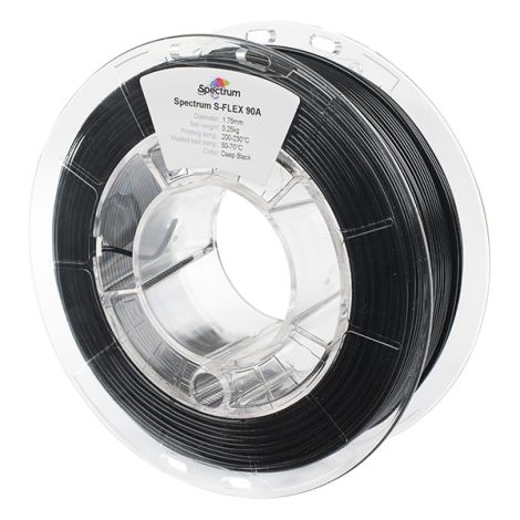 Spectrum 3D filament, S-Flex 90A, 1,75 mm, 250 g, 80262, temno črna