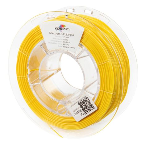 Spectrum 3D filament, S-Flex 90A, 1,75 mm, 250 g, 80263, bahama rumena