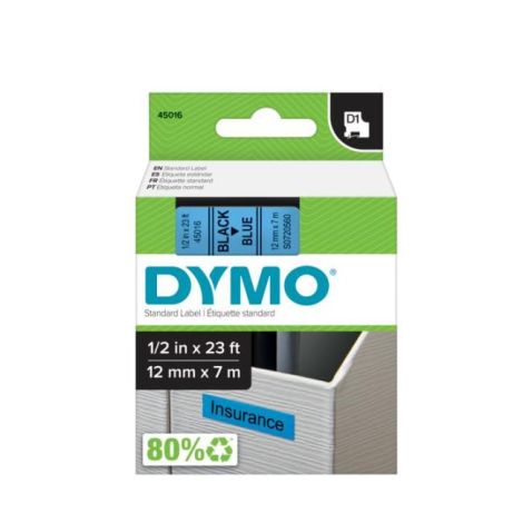 Samolepilni trak Dymo D1 12 mm modro/črn