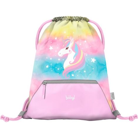 BAAGL torba za čevlje s predalom na zadrgo Rainbow Unicorn