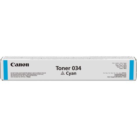 Toner Canon 034, cian (cyan), originalni