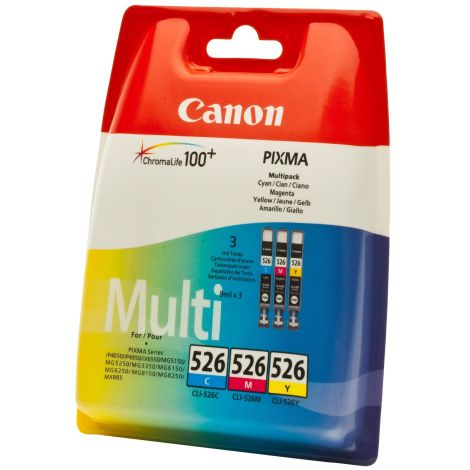 Kartuša Canon CLI-526, CMY, 4541B018, 3-pack, multipack, original